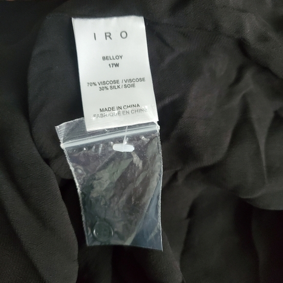 NEW IRO Belloy Ruffled Devoré-chiffon Dress Black - Picture 8 of 8